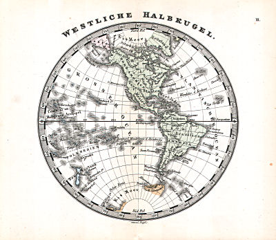 Perthes' Taschen-Atlas über alle Theile der Erde (1878)
2. Westliche Halbkugel