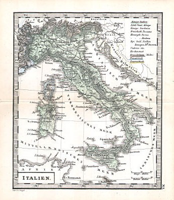 Perthes' Taschen-Atlas über alle Theile der Erde (1878)
11. Italien