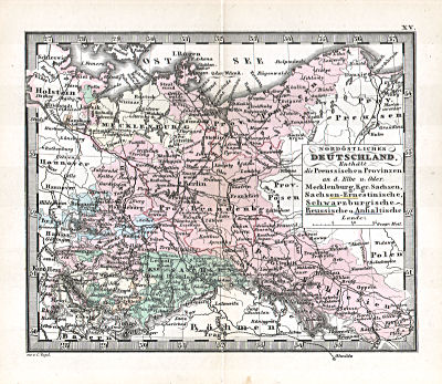 Perthes' Taschen-Atlas über alle Theile der Erde (1878)
15. Nordöstliches Deutschland