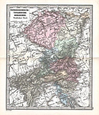 Perthes' Taschen-Atlas über alle Theile der Erde (1878)
20. Österreichisch-Ungarische Monarchie. Westlicher Theil