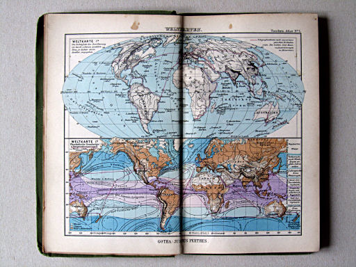 Perthes' Taschen-Atlas (1886)
1. Weltkarten