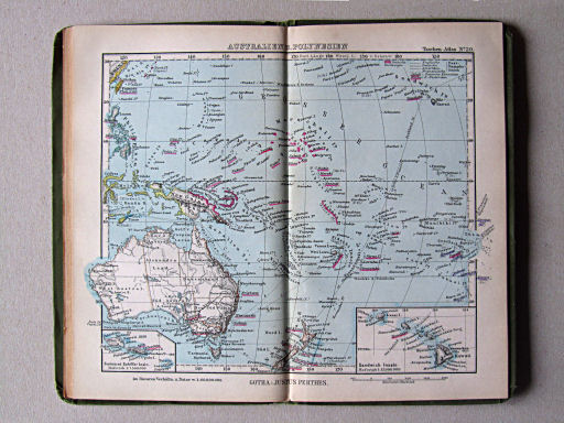 Perthes' Taschen-Atlas (1886)
20. Australien u. Polynesien