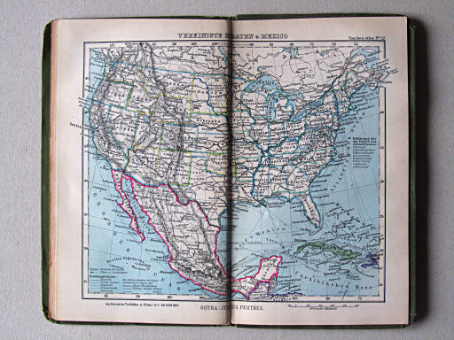 Perthes' Taschen-Atlas (1886)
22. Vereinigte Staaten und Mexico