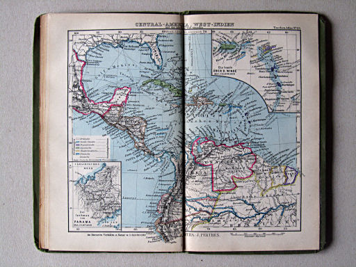 Perthes' Taschen-Atlas (1886)
23. Central-Amerika, West-Indien und das nördliche Süd-Amerika