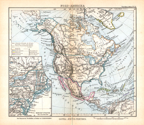 Perthes' Taschen-Atlas (1888)
21. Nord-Amerika