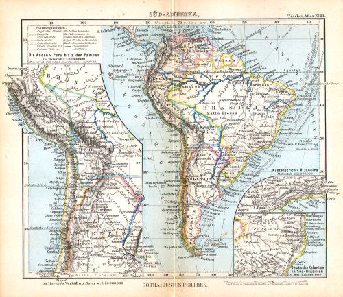 Perthes' Taschen-Atlas (1888)
24. Süd-Amerika