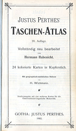 Perthes' Taschen-Atlas (1902)
Titelpagina / Title page