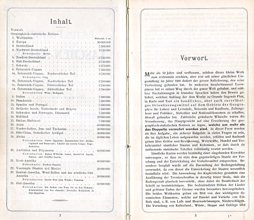 Perthes' Taschen-Atlas (1902)
Inhoudsopgave, voorwoord (1) / Table of contents, preface (1)