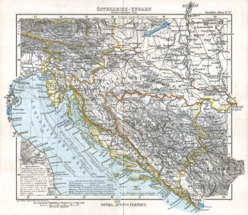 Perthes' Taschen-Atlas (1902)
8c. Österreich-Ungarn. Südwestlicher Teil