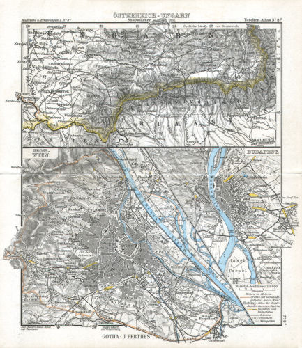 Perthes' Taschen-Atlas (1902)
8d. Österreich-Ungarn. Südöstlicher Teil