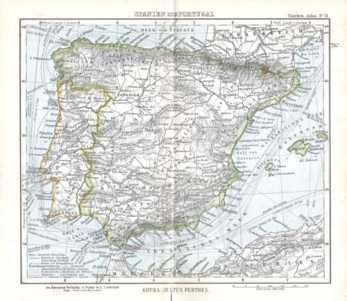 Perthes' Taschen-Atlas (1902)
11. Spanien und Portugal