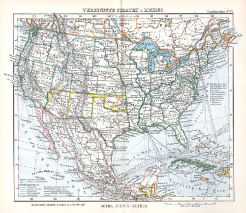 Perthes' Taschen-Atlas (1902)
22. Vereinigte Staaten und Mexico