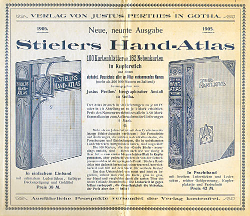 Perthes' Taschen-Atlas (1905)
Schutblad voorin / Front endpaper