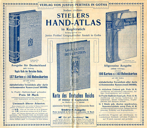 Perthes' Taschen-Atlas (1908)
Schutblad voorin / Front endpaper