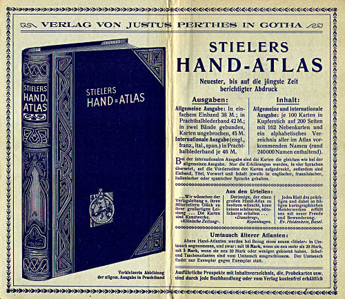 Perthes' Taschen-Atlas (1913)
Schutblad voorin / Front endpaper