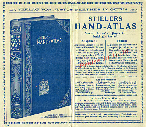 Perthes' Taschen-Atlas (1921)
Schutblad voorin / Front endpaper