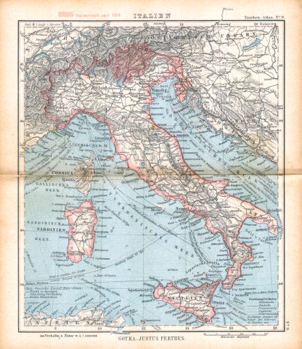 Perthes' Taschen-Atlas (1921)
9. Italien