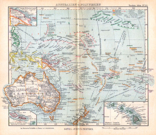 Perthes' Taschen-Atlas (1921)
20. Australien u. Polynesien
