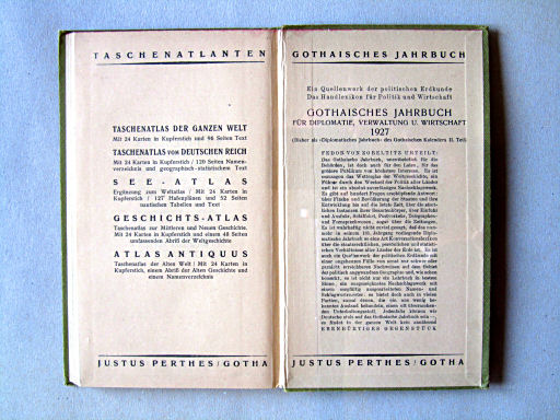 Perthes Taschenatlas der ganzen Welt (1927)
Schutblad achterin / Rear endpaper