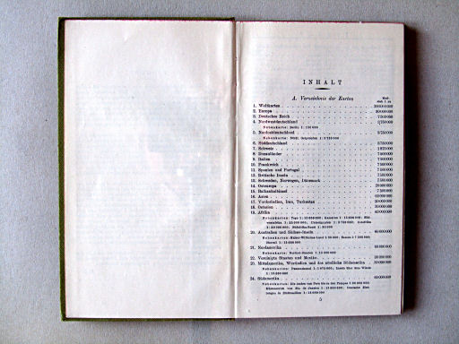Perthes Taschenatlas der ganzen Welt (1927)
Inhoudsopgave (1) / Table of contents (1)