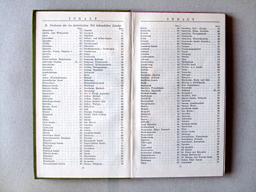 Perthes Taschenatlas der ganzen Welt (1927)
Inhoudsopgave (2) / Table of contents (2)