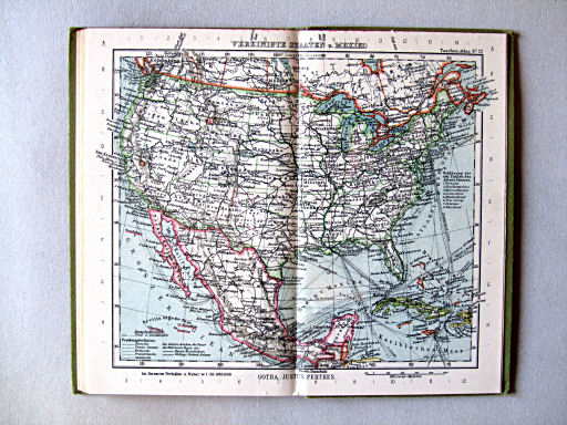Perthes Taschenatlas der ganzen Welt (1927)
22. Vereinigte Staaten u. Mexiko