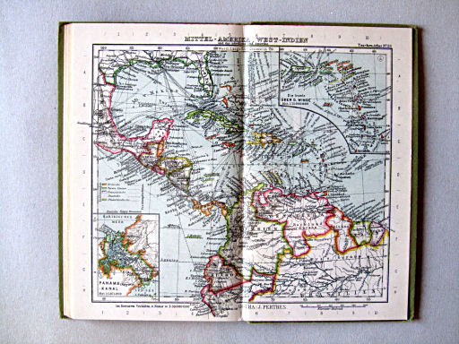 Perthes Taschenatlas der ganzen Welt (1927)
23. Mittel-Amerika, West-Indien und das nördliche Süd-Amerika