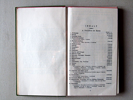 Perthes Taschenatlas der ganzen Welt (1936)
Inhoudsopgave (1) / Table of contents (1)