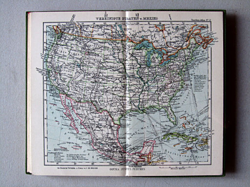Perthes Taschenatlas der ganzen Welt (1936)
22. Vereinigte Staaten u. Mexiko