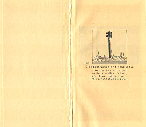 Taschenatlas der ganzen Welt
Dresdner Neueste Nachrichten (1929)
Schutblad voorin / Front endpaper