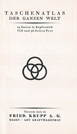 Taschenatlas der ganzen Welt
Krupp (1931)
Titelpagina / Title page