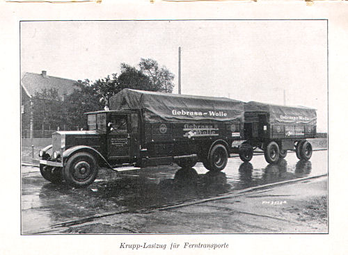 Taschenatlas der ganzen Welt
Krupp (1931)
Krupp-Lastzug für Ferntransporte
