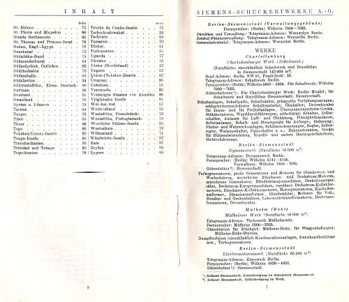 Taschenatlas der ganzen Welt
Siemens-Schuckertwerke (1928)
Informatie over Siemens (1) / Information on Siemens (1)