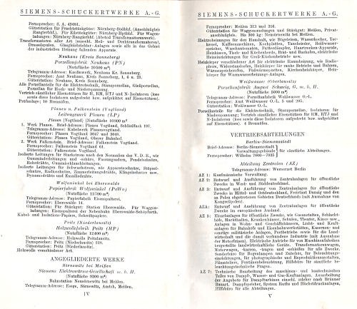 Taschenatlas der ganzen Welt
Siemens-Schuckertwerke (1928)
Informatie over Siemens (3) / Information on Siemens (3)