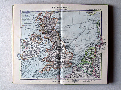 Perthes Taschenatlas der ganzen Welt (1940)
32. Britische Inseln, Niederlande und Belgien
