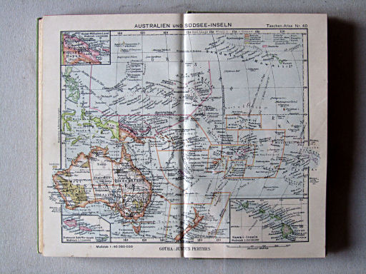 Perthes Taschenatlas der ganzen Welt (1940)
40. Australien und Südsee-Inseln