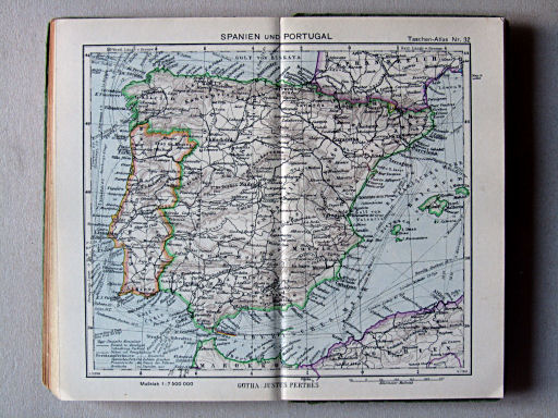 Perthes Taschenatlas der ganzen Welt (1942)
32. Spanien und Portugal