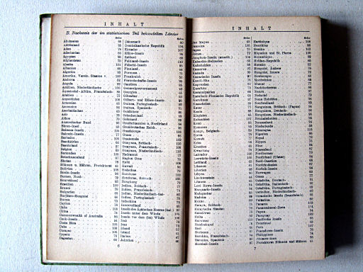 Perthes Taschenatlas der ganzen Welt (1944)
Inhoudsopgave (2) / Table of contents (2)