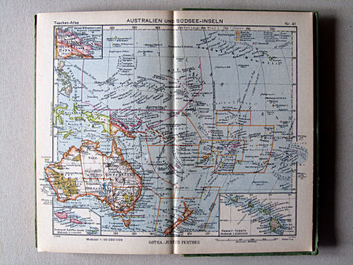 Perthes Taschenatlas der ganzen Welt (1944)
41. Australien und Südsee-Inseln