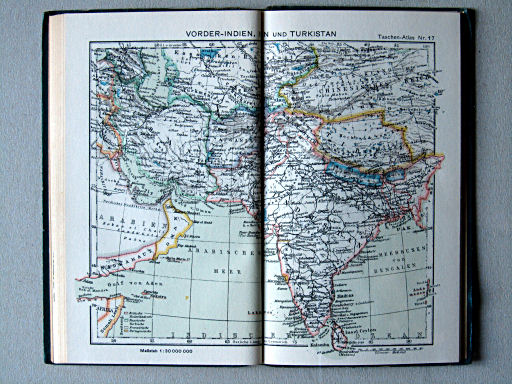 Taschenatlas der ganzen Welt (1949)
17. Vorder-Indien, Iran und Turkistan