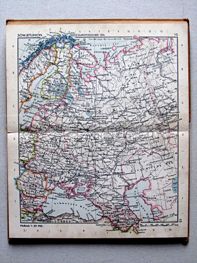 Taschenatlas der ganzen Welt (1952)
15. Sowjetunion: Europäischer Teil