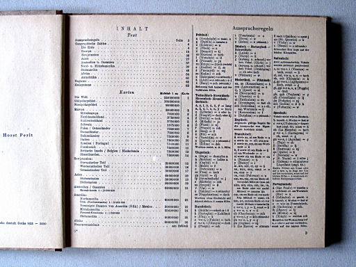 Kleiner Weltatlas (1953)
Inhoudsopgave / Table of contents