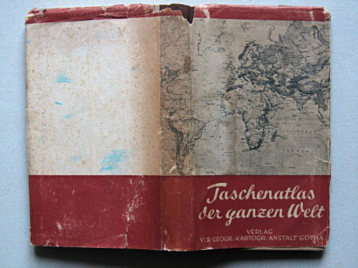 Die Erde Taschenatlas (1954)
Band met stofomslag / Binding with dust jacket