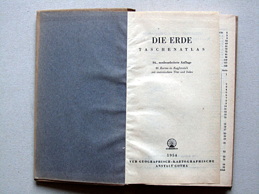 Die Erde Taschenatlas (1954)
Titelpagina / Title page
