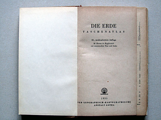 Die Erde Taschenatlas (1955)
Titelpagina / Title page