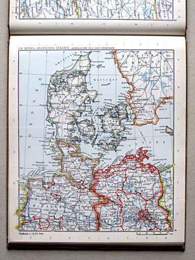 Kleiner Weltatlas (1964)
4. Die beiden deutschen Staaten, nördlicher Teil und Dänemark