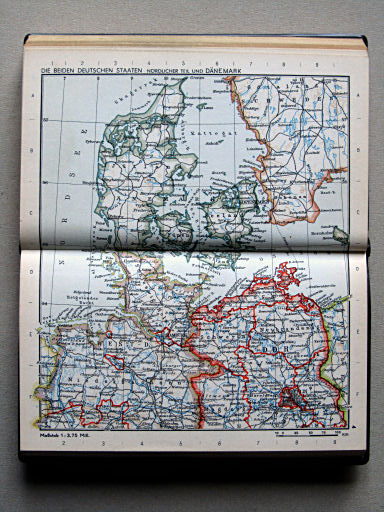Taschenatlas Die Erde (1967)
4. Die beiden deutschen Staaten, nördlicher Teil und Dänemark