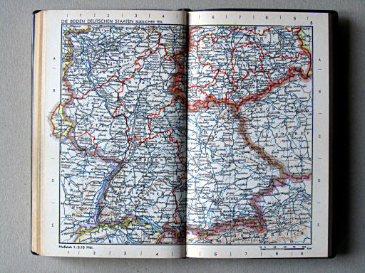 Taschenatlas Die Erde (1967)
5. Die beiden deutschen Staaten, südlicher Teil