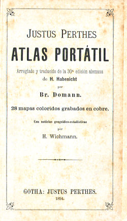Perthes. Atlas portátil (1894)
Titelpagina / Title page