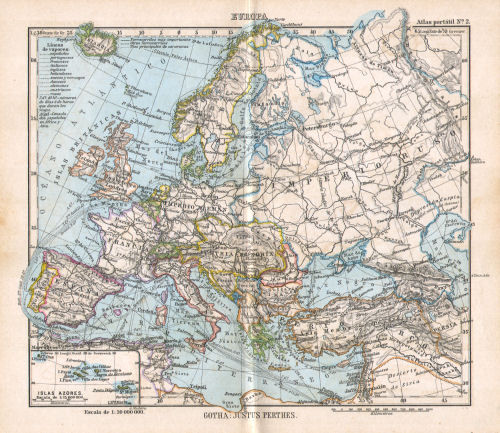 Perthes. Atlas portátil (1894)
2. Europa